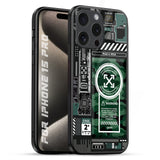 Green Camo Circuit iPhone 15 Pro Glass Back Cover Online