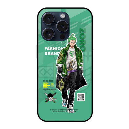 Zoro Bape Glass Case for iPhone 15 Pro