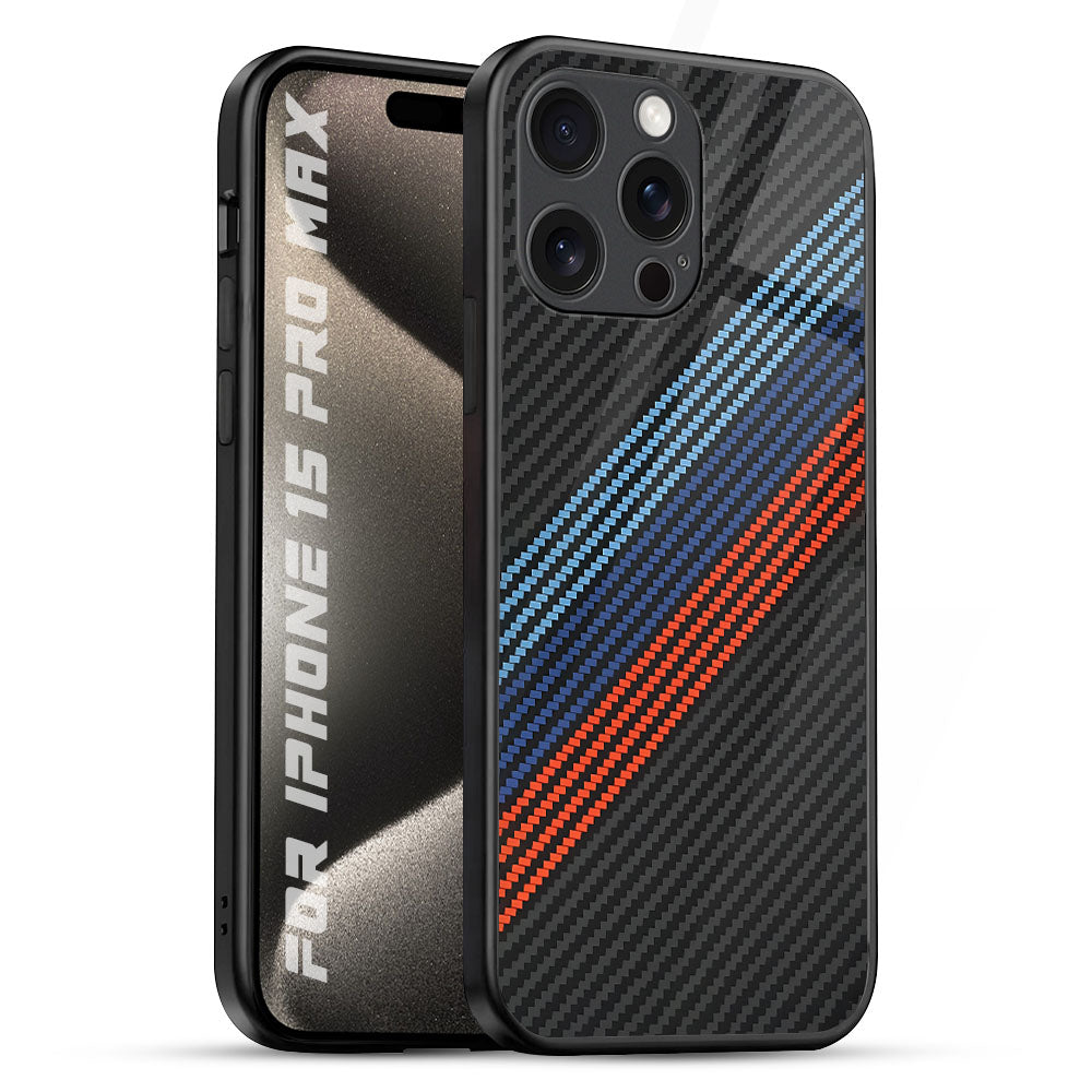 Carbon Inspired iPhone 15 Pro Max Glass Back Cover Online