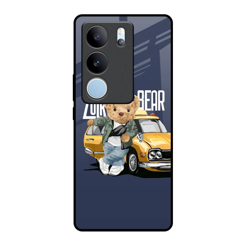 Adventurous Bear Vivo V29 5G Glass Back Cover Online
