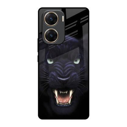 Angry Black Leopard Vivo V29e 5G Glass Back Cover Online