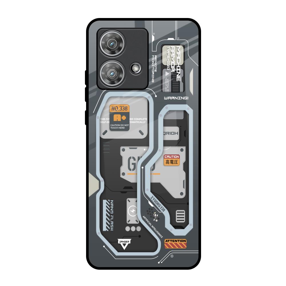 Retro Futuristic Motorola Edge 40 Neo Glass Back Cover Online