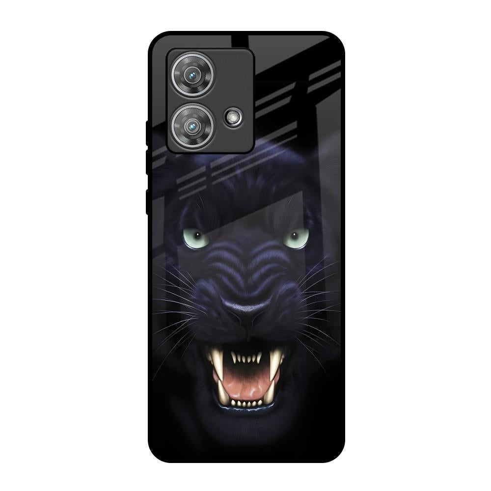 Angry Black Leopard Motorola Edge 40 Neo Glass Back Cover Online