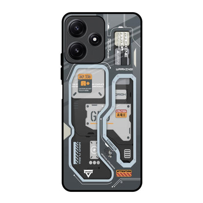 Retro Futuristic Poco M6 Pro 5G Glass Back Cover Online