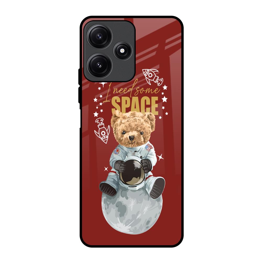 Astronaut Bear Poco M6 Pro 5G Glass Back Cover Online
