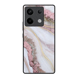 Pink & Gold Gllitter Marble Redmi Note 13 Pro 5G Glass Back Cover Online