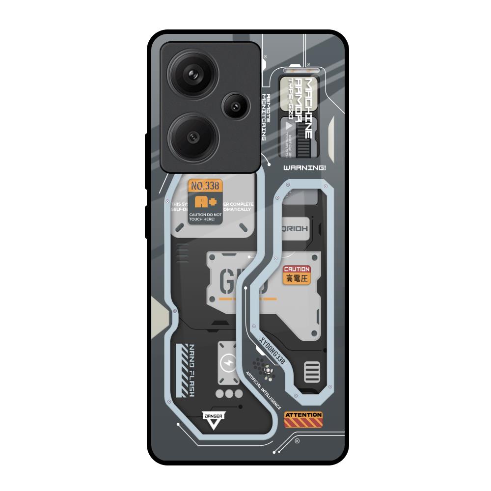 Retro Futuristic Redmi Note 13 Pro Plus 5G Glass Back Cover Online