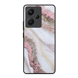 Pink & Gold Gllitter Marble Redmi Note 13 Pro Plus 5G Glass Back Cover Online