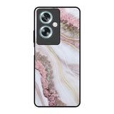 Pink & Gold Gllitter Marble Oppo A79 5G Glass Back Cover Online