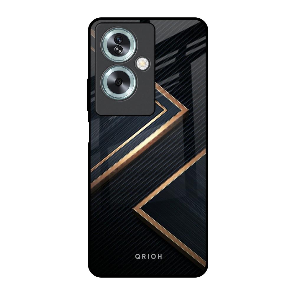Sleek Golden & Navy Oppo A79 5G Glass Back Cover Online