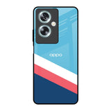 Pink & White Stripes Oppo A79 5G Glass Back Cover Online