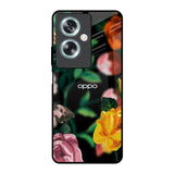 Flowers & Butterfly Oppo A79 5G Glass Back Cover Online