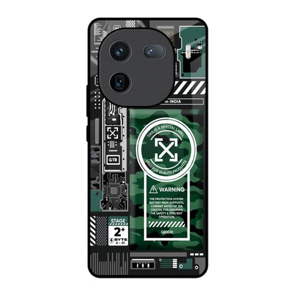 Green Camo Circuit IQOO 12 5G Glass Back Cover Online