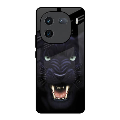 Angry Black Leopard IQOO 12 5G Glass Back Cover Online