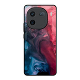Blue & Red Smoke IQOO 12 5G Glass Back Cover Online