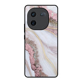 Pink & Gold Gllitter Marble IQOO 12 5G Glass Back Cover Online
