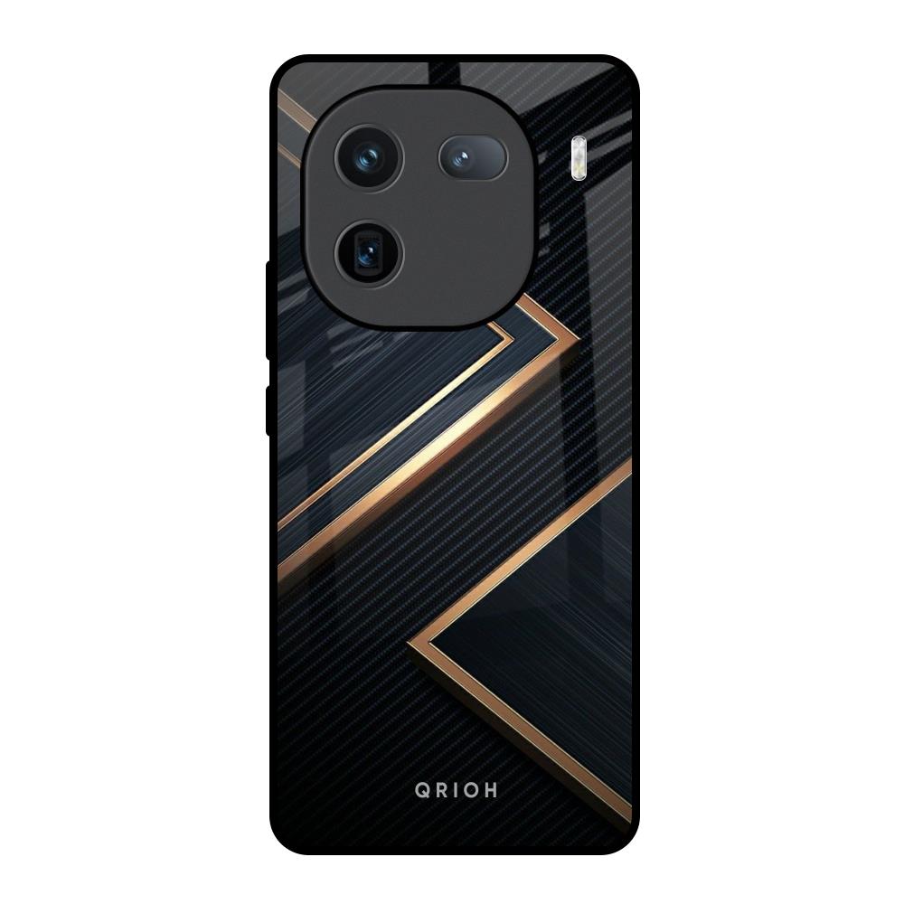 Sleek Golden & Navy IQOO 12 5G Glass Back Cover Online