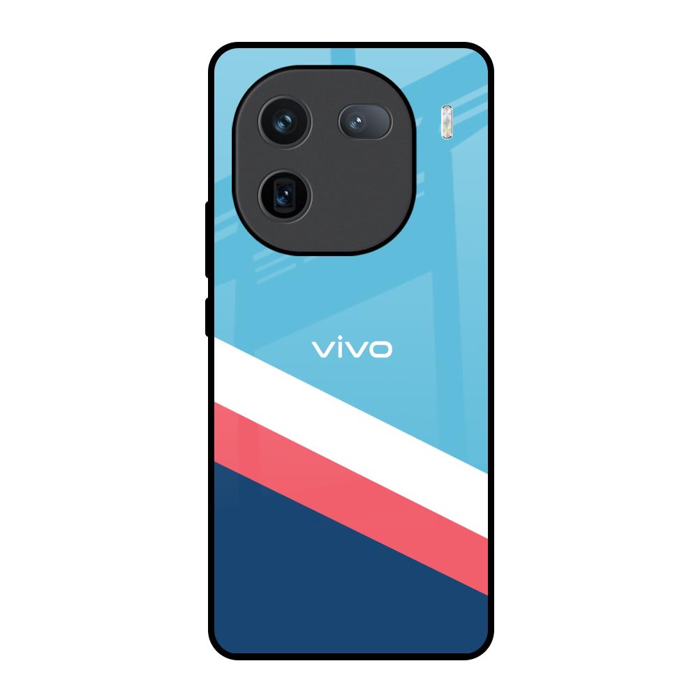 Pink & White Stripes IQOO 12 5G Glass Back Cover Online