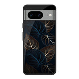 Blue Golden Leaves Google Pixel 8 Glass Cases & Covers Online
