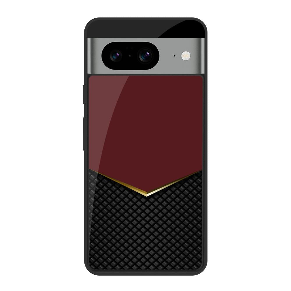 Shining Chevron Red Google Pixel 8 Glass Cases & Covers Online