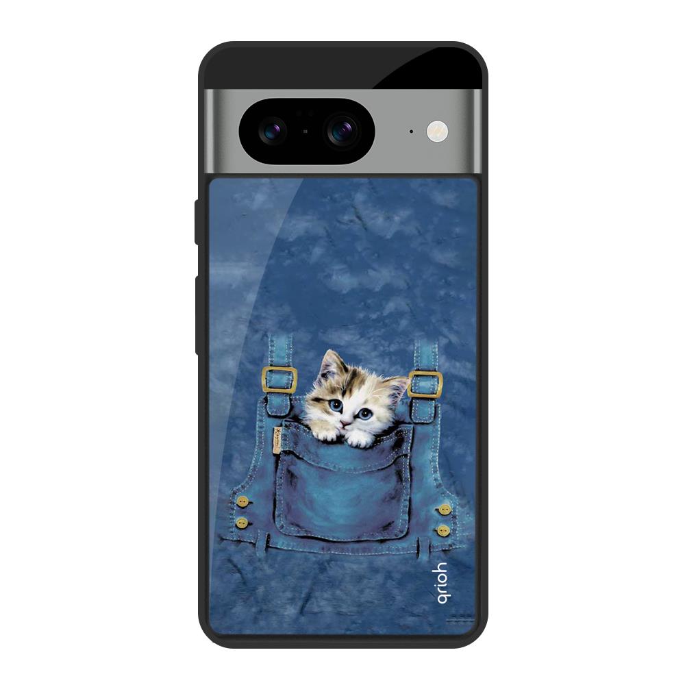 Kitty In Pocket Google Pixel 8 Glass Cases & Covers Online