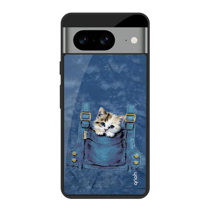 Kitty In Pocket Google Pixel 8 Glass Cases & Covers Online