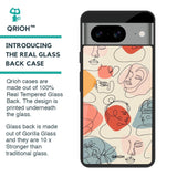 Abstract Faces Glass Case for Google Pixel 8