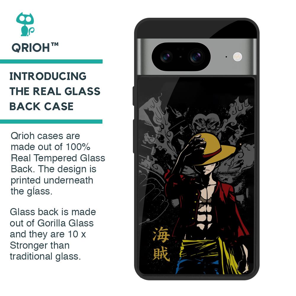 Dark Luffy Glass Case for Google Pixel 8