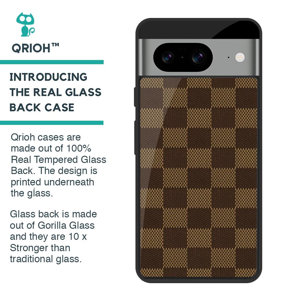 Brown Block Glass Case for Google Pixel 8