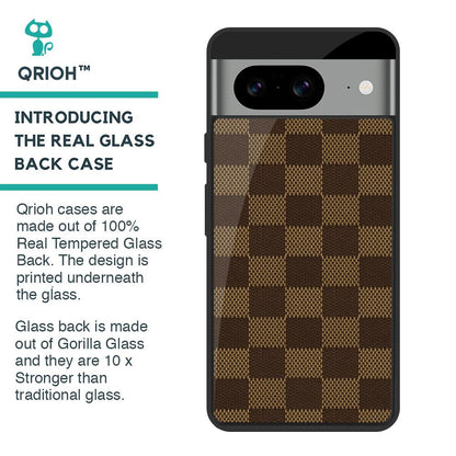 Brown Block Glass Case for Google Pixel 8