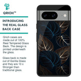 Blue Golden Leaves Glass Case for Google Pixel 8