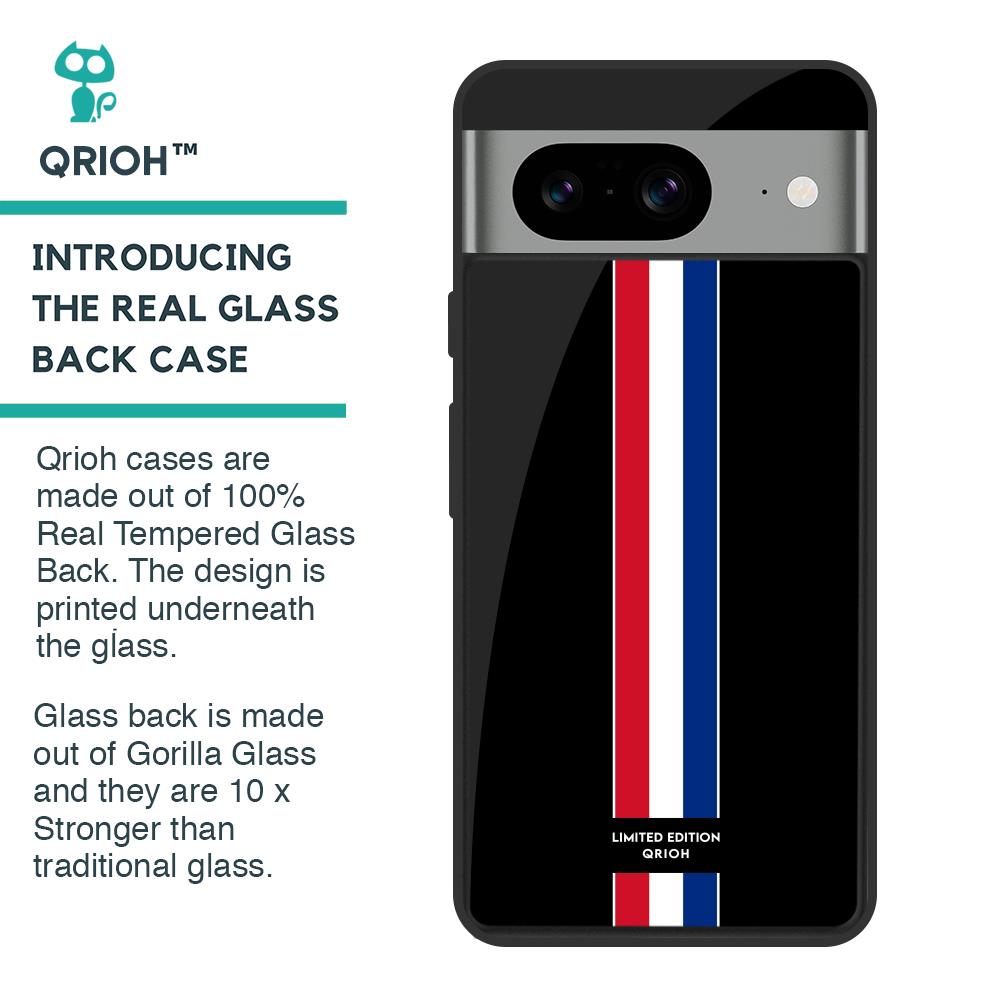 Flag Striped Glass Case for Google Pixel 8