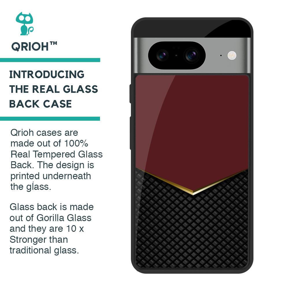 Shining Chevron Red Glass Case for Google Pixel 8