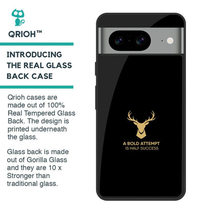 Black Gold Deer Glass Case for Google Pixel 8
