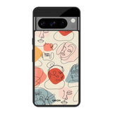 Abstract Faces Google Pixel 8 Pro Glass Cases & Covers Online