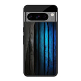 Grey & Blue Wooden Texture Google Pixel 8 Pro Glass Cases & Covers Online