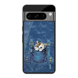Kitty In Pocket Google Pixel 8 Pro Glass Cases & Covers Online