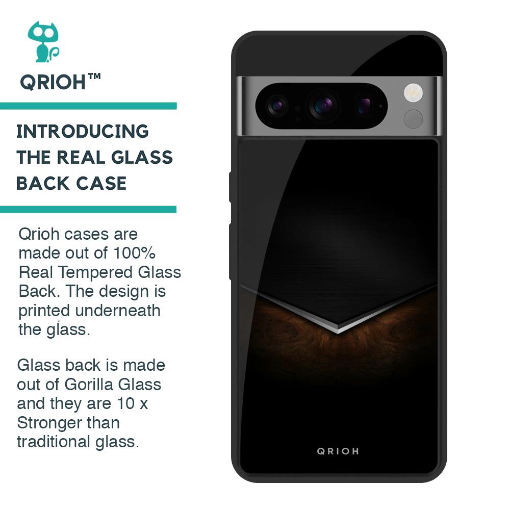 Dark Walnut Glass Case for Google Pixel 8 Pro