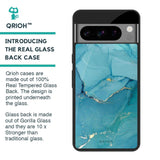Blue Golden Glitter Glass Case for Google Pixel 8 Pro