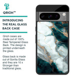 Aqua Green Marble Glass Case for Google Pixel 8 Pro