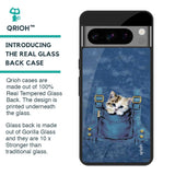 Kitty In Pocket Glass Case for Google Pixel 8 Pro