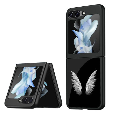 White Angel Wings Samsung Galaxy Z Flip5 5G Glass Cases & Covers Online