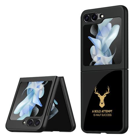 Black Gold Deer Samsung Galaxy Z Flip5 5G Glass Cases & Covers Online