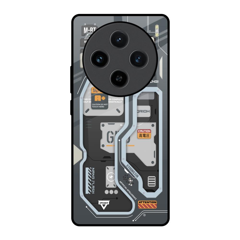 Retro Futuristic Vivo X100 5G Glass Back Cover Online