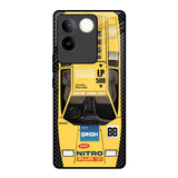 Yellow Racing Car Vivo T2 Pro 5G Glass Back Cover Online