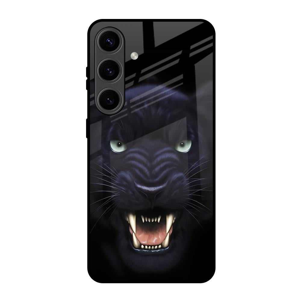Angry Black Leopard Samsung Galaxy S24 5G Glass Back Cover Online