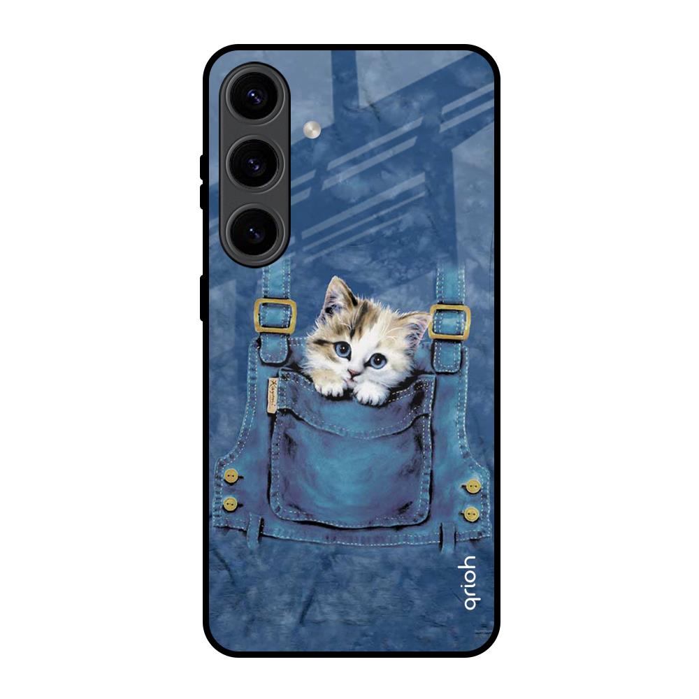 Kitty In Pocket Samsung Galaxy S24 5G Glass Back Cover Online