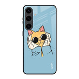Adorable Cute Kitty Samsung Galaxy S24 5G Glass Back Cover Online