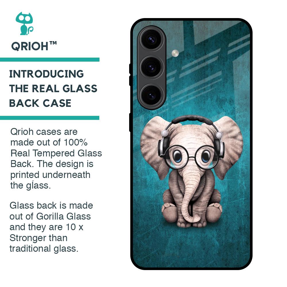 Adorable Baby Elephant Glass Case For Samsung Galaxy S24 5G