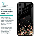 Floating Floral Print Glass Case for Samsung Galaxy S24 5G